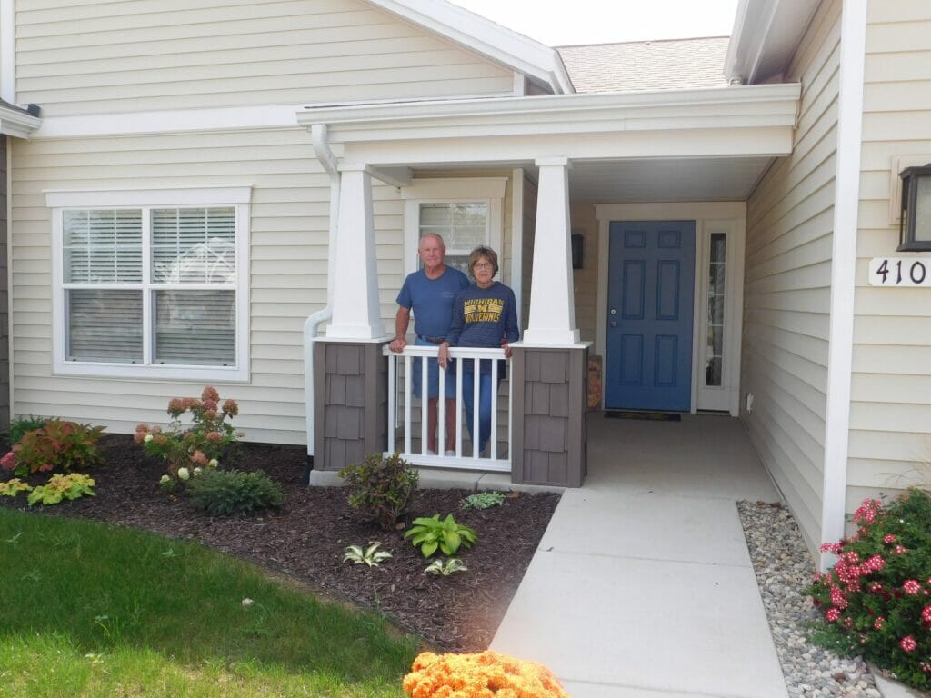 seniors outside of their garden home
