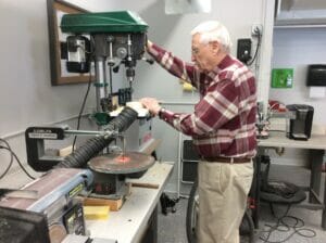 man in woodshop
