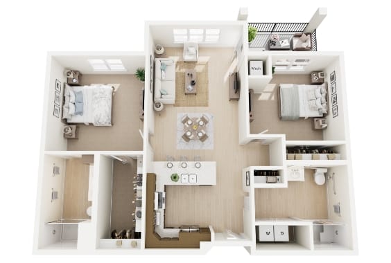 Friendship Village Independent living floor plan The Aster